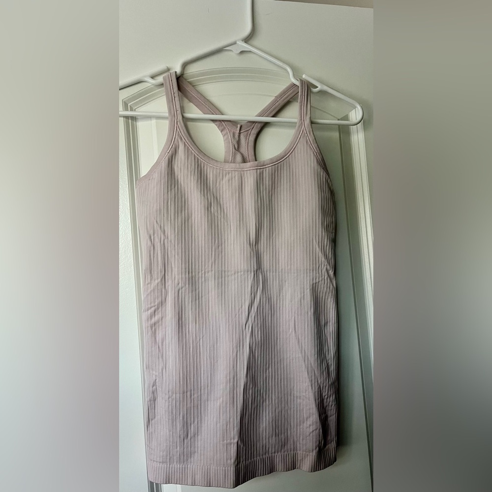 Lululemon Athletica Women's Ribbed Tank Top - Light Purple/Blush